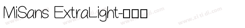 MiSans ExtraLight字体转换